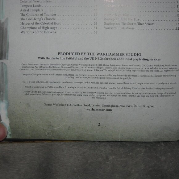Warhammer Hardcover Book 40,000 40K Order Battletome: Stormcast Eternals 2409A7 - Picture 6 of 13